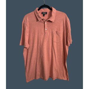 Express XL Mens Coral Polo Shirt With Pocket